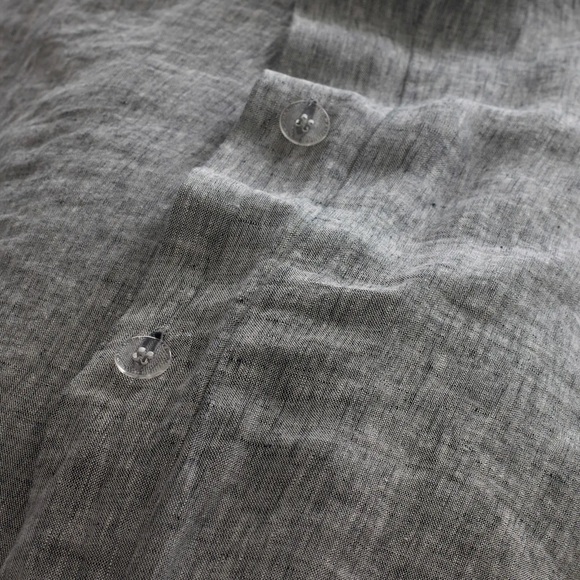 Quince European Linen Duvet Cover Charcoal Chambray Size King/CalKing - Picture 3 of 8